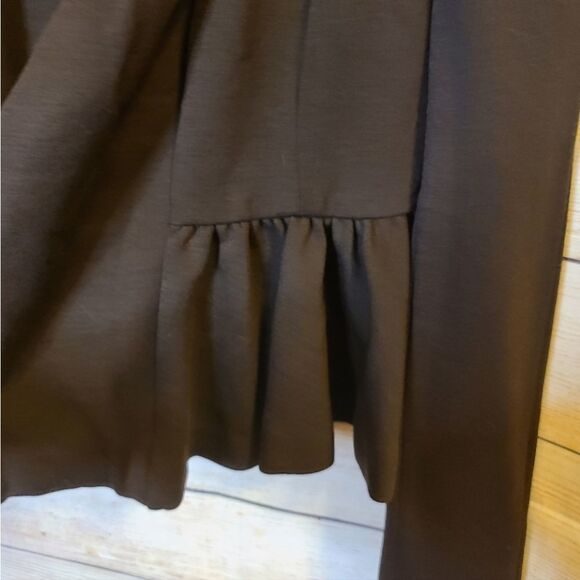 Diane Von Furstenberg Brown Charleville Peplum Blazer Jacket Size 4 - Picture 3 of 7